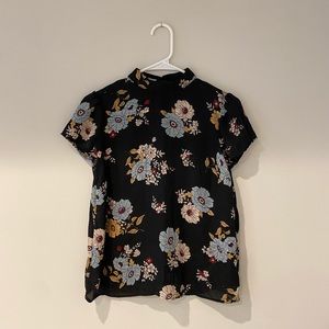 Forever 21 High Neck Floral Top
